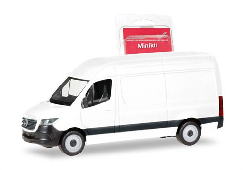 Herpa 013475 Minibausatz Mercedes Sprinter `18 Hochdach, weiß, H0
