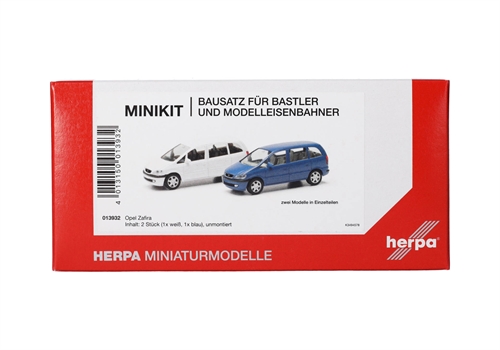 Herpa 013932 MiniKit Opel Zafira (2er-Set) blau-weiß, H0