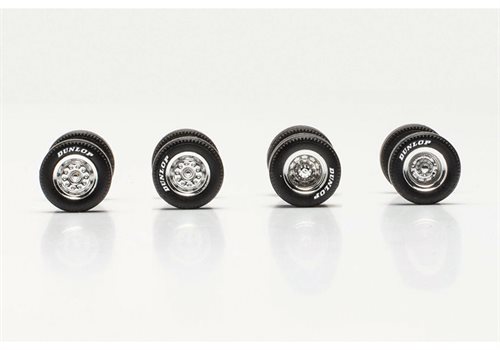 Herpa 054300 Reifen mit Chromfelgen "Dunlop", H0
