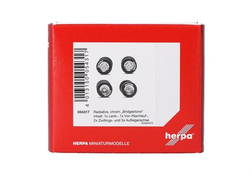 Herpa 054317 Reifen mit Chromfelgen "Bridgestone", H0