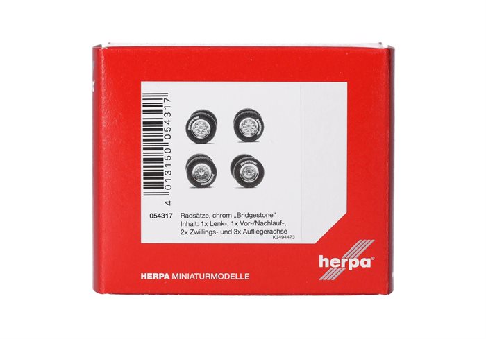 Herpa 054317 Reifen mit Chromfelgen "Bridgestone", H0