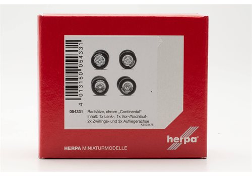 Herpa 054331 Reifen mit Chromfelgen "Continental", H0
