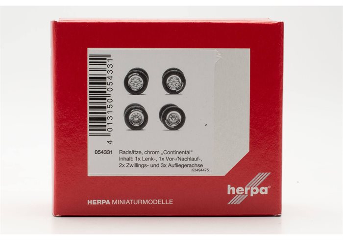 Herpa 054331 Reifen mit Chromfelgen "Continental", H0