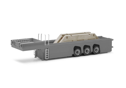Herpa 076418 Beton-Auflieger mit Ladung (4 Dachgiebelteile), H0