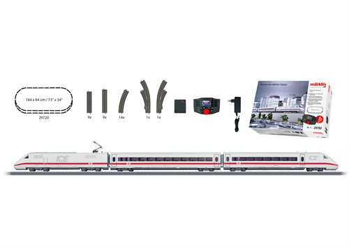 Märklin 29792 Digital-Startset ICE 2, InterCity Express BR 402, C-Gleis-Oval und Mobile Station II, Ep. V