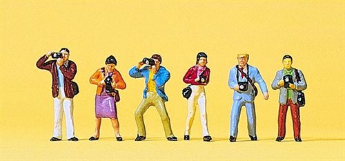 Preiser 10089 Fotografen, sechs Figuren mit Kameras, H0