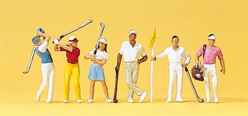 Preiser 10231 Golfer, sechs Figuren, H0