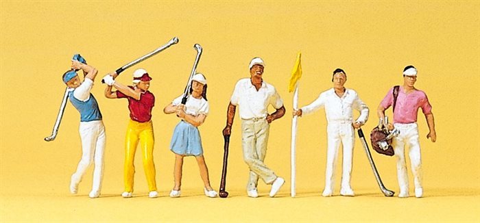 Preiser 10231 Golfer, sechs Figuren, H0