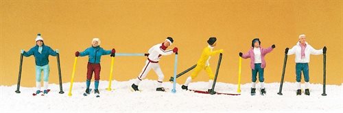 Preiser 10312 Skifahrer, 6 Stück, H0