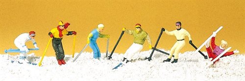 Preiser 10313 Skifahrer, 6-tlg. H0