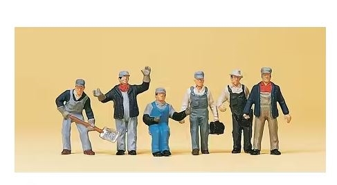 Preiser 10453 Personal US Freight Train, sechs Figuren, H0