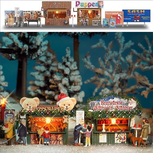 Busch 1060 2 Weihnachtsverkaufsstände, H0