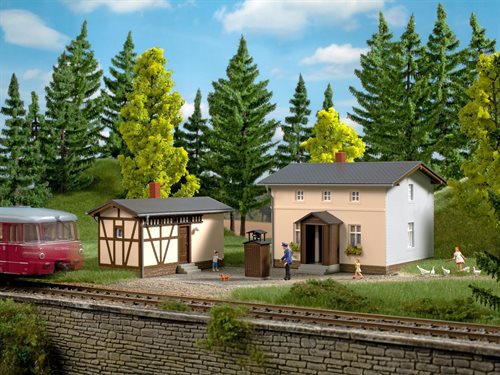 Auhagen 11457 Bahnwärterhaus mit Anbau, H0