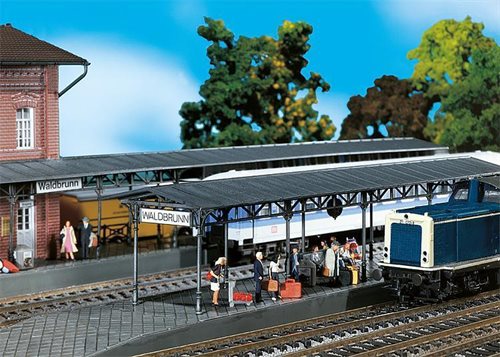 Faller 120204 2 überdachte Bahnsteige, Größe 358 x 55 x 62 mm, H0