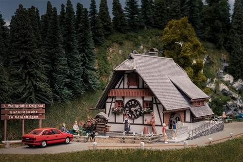 Faller 130011 Jubiläumsmodell, die größte Kuckucksuhr der Welt mit Figur, H0
