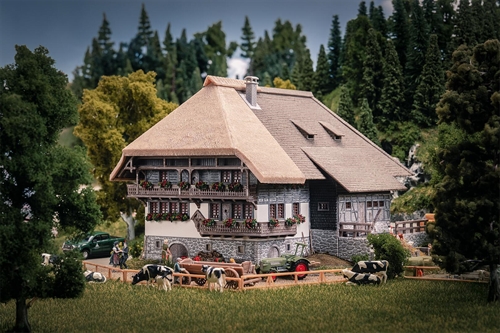 Faller 130013 Jubiläumsmodell, Waldbauernhof mit 2 Figuren, H0