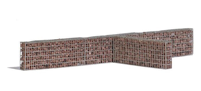 Busch 7870 Steinstützmauer, 4 Stück Größe 40mm x 15mm x 15mm