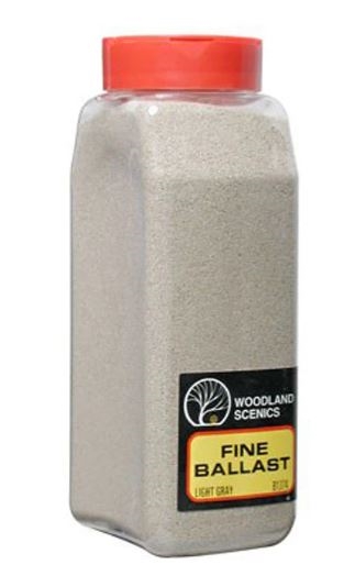 Woodland Scenics 1374 Feinballast, Hellgrau, Streu dose, 945 cm3