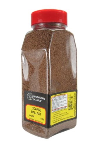 Woodland Scenics 1386 grober Ballast, braun, Streudose, 945 cm3