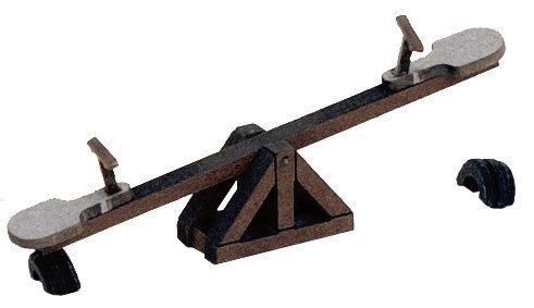 Noch 14368 Spielplatzzubehör, Laserschnitt, Schaukel, Wippe und Karussell. H0