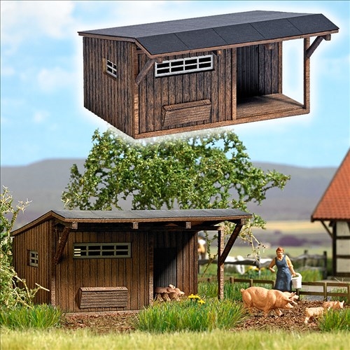 Busch 1518 Schweinestall, H0