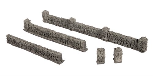 Noch 58281 Basaltmauern, Wandhöhe 1,5 cm, Säulenhöhe 2,0 cm, Gesamtwandlänge 104 cm, H0