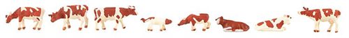 Faller 155902 Rotgefleckte Kühe, acht Figuren, Spur N