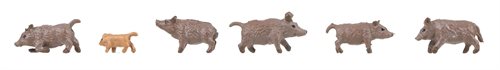 Faller 155909 Wildschwein, sechs Figuren, Spur N