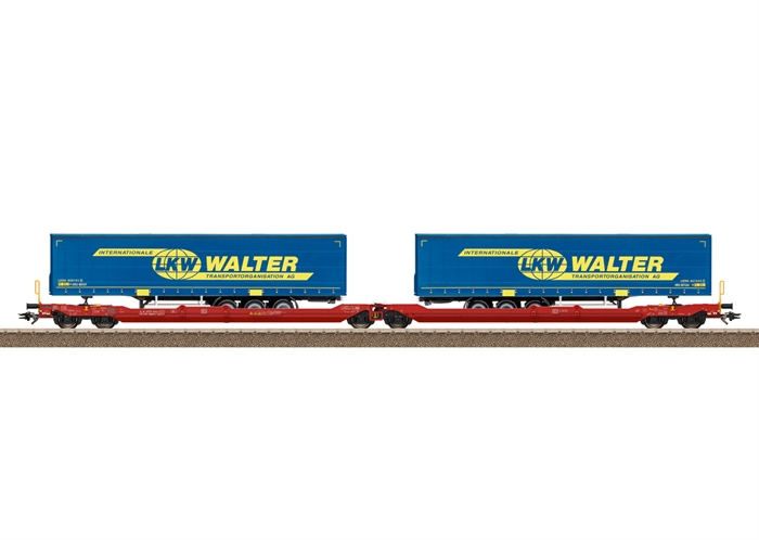 Trix 24470 Doppeltaschenwagen Sdggmrss 738, Ep VI