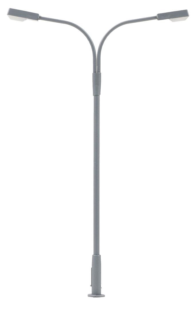 Faller 180220 LED-Straßenlaterne, doppelt, kaltweiß, H0