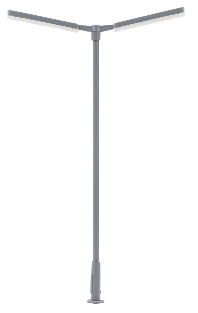 Faller 180222 LED-Kreuzmastleuchte, doppelt, kaltweiß, H0