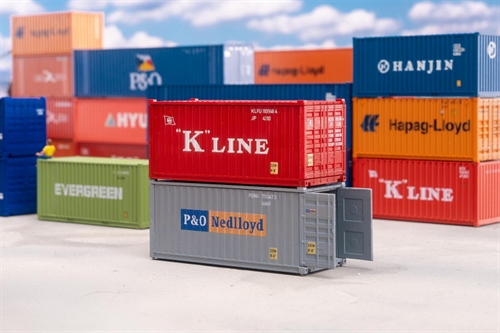 Faller 182006 20' Container K-LINE und P&O H0