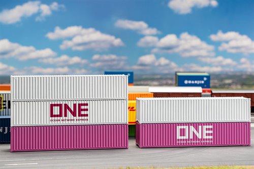 Faller 182152 40 Fuß Container ONE, 5er-Set, H0