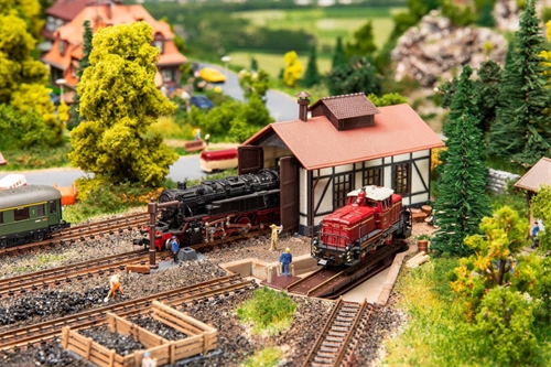 Faller 222104 Segmentdrehscheibe mit Remise, Epoche II, Spur N