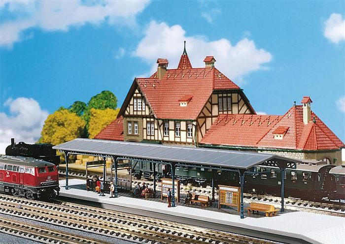  Faller 222164 Überdachter Bahnsteig, Epoche I, Gleis N