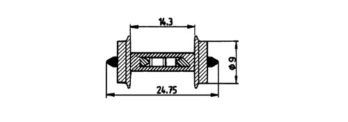 Roco 40187 Radsatz mit Widerstand, 2-tlg