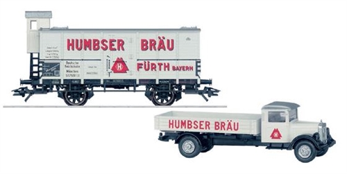 Trix 24083 Museumswagen-Set 2008 „Humbser Bräu“.