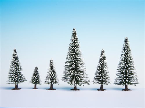 Noch 26928 Tannenbäume mit Schnee, 5-14 cm hoch, 10 Stk. TT-H0