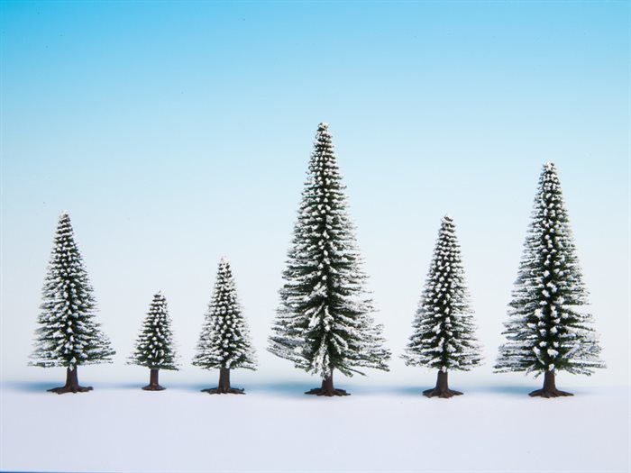 Noch 26928 Tannenbäume mit Schnee, 5-14 cm hoch, 10 Stk. TT-H0