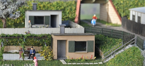 Joswood 19006 50er Jahre Gartenhäuser, Lasercut-Bausatz, H0