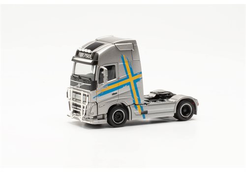 Herpa 315289-003 Volvo FH 16 Gl. LKW XL 2020 mit Lampenbügel und Rammschutz, silbermetallic, H0