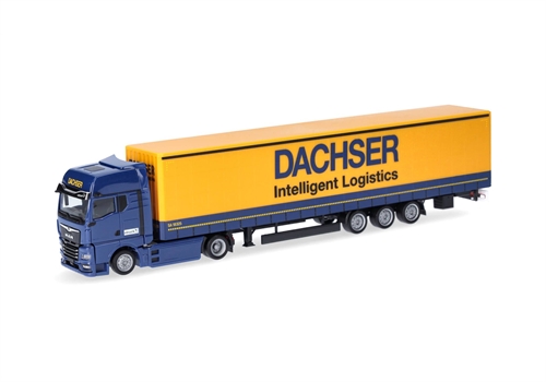 Herpa 318143 MAN eTGX GX Lowliner Sattelzug 15m „Dachser Intelligent Logistics“