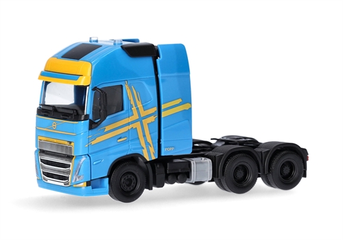 Herpa 318624-003 Volvo FH 16 GL XL 2020 Schwerlast-Lkw mit 3 Achsen, blau, H0