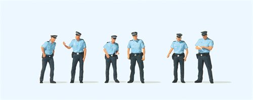 Preiser 10743 Polizisten in Sommeruniform, sechsstellig, H0