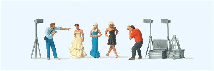 Preiser 10789 Modeshooting, fünf Figuren, H0