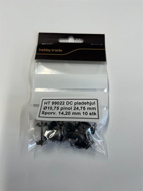 Hobbytrade 99022-10 Gleichstrom-Scheibenrad Ø 10,75 Pinole 24,75 mm Spurweite 14,2 mm, 10 Stk