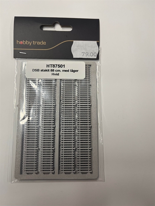 Hobbytrade 87501 DSB Zaun 88 cm mit Toren, weiß H0