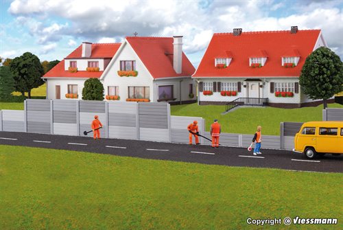 Kibri 38624 Lärmschutzwand grau, Bausatz, H0