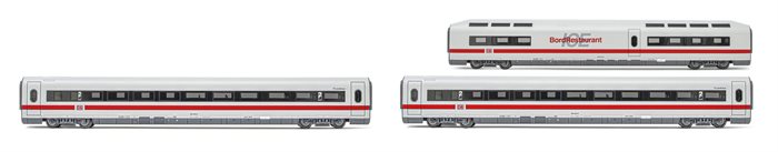 Lima HL 4675 3-teiliges Set Erweiterungswagen Baureihe 401 (ICE 1) „Landshut“ der DB AG, DC, Epoche V, H0