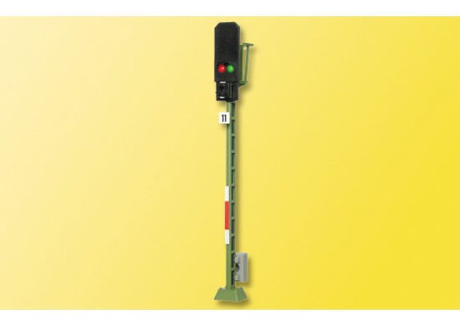 Viessmann 4011 Blocksignal mit 2 LEDs rot und grün montiert mit Sockel, H0